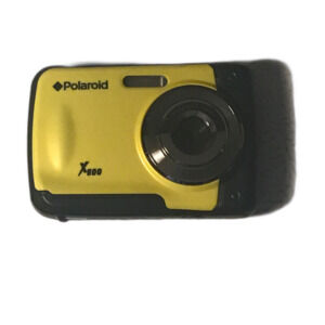 Used Polaroid X800 8MP Yellow Waterproof Camera w/ Disc & Manual